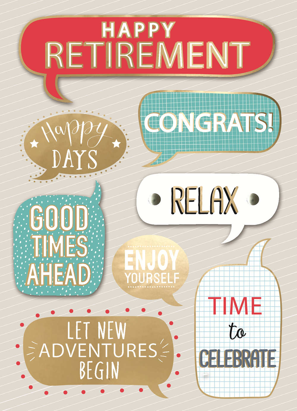 Good Times Ahead Relax Embellished Retirement Greeting Card