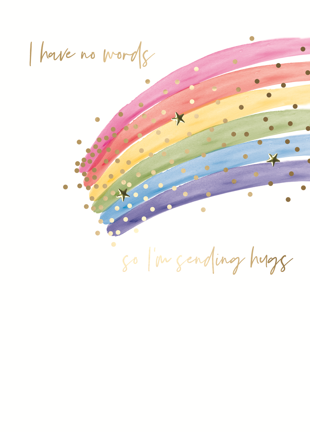 Sending Rainbow Hugs Embellished Thinking Of You Greeting Card