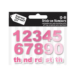 Make It Personal Stick-On Numbers 0-9 Pink Foil DIY Card Topper Embellishments