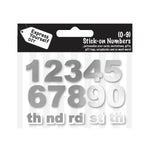 Make It Personal Stick-On Numbers 0-9 Silver Foil DIY Card Topper Embellishments