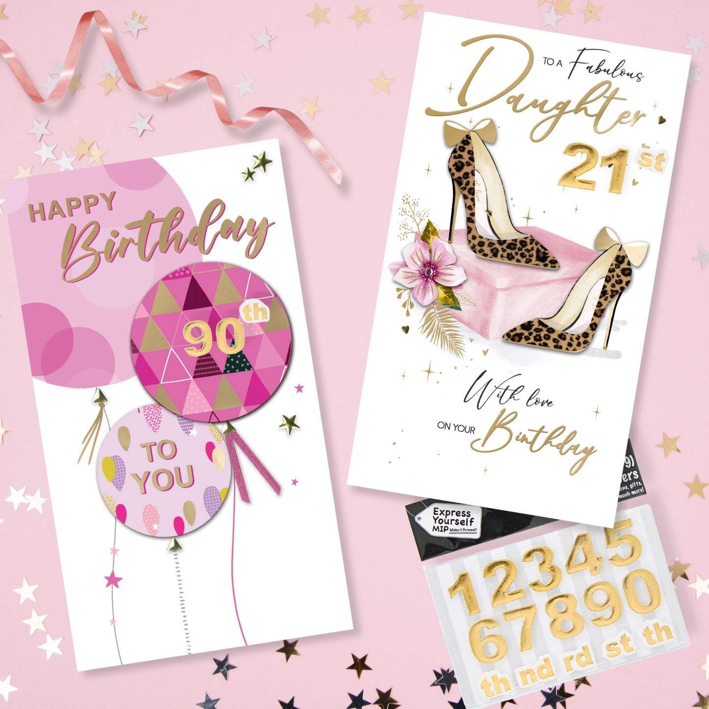 Make It Personal Stick-On Numbers 0-9 Gold Foil DIY Card Topper Embellishments