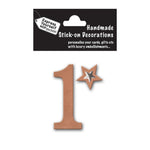 Make It Personal Stick-On Number 1 Rose Gold Foil DIY Card Topper Embellishment