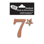 Make It Personal Stick-On Number 7 Rose Gold Foil DIY Card Topper Embellishment