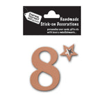 Make It Personal Stick-On Number 8 Rose Gold Foil DIY Card Topper Embellishment