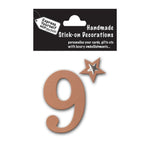 Make It Personal Stick-On Number 9 Rose Gold Foil DIY Card Topper Embellishment