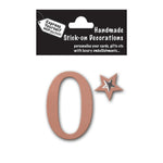 Make It Personal Stick-On Number 0 Rose Gold Foil DIY Card Topper Embellishment