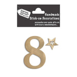 Make It Personal Stick-On Number 8 Gold Foil DIY Card Topper Embellishment