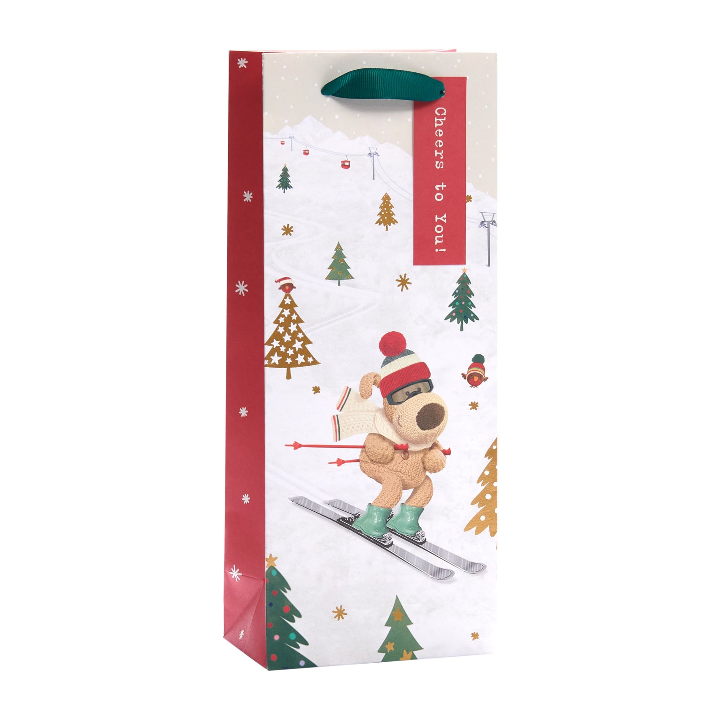 Boofle Christmas Bottle Gift Bag Festive Xmas Gift Wrap Gifting Accessory