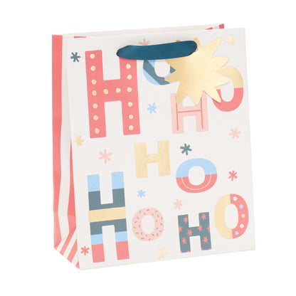 Ho Ho Ho Medium Christmas Gift Bag Festive Xmas Gift Wrap Gifting Accessory