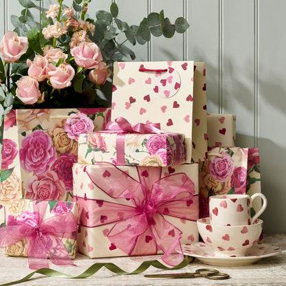 Emma Bridgewater Pink Hearts Medium Gift Bag Gift Wrapping Accessory