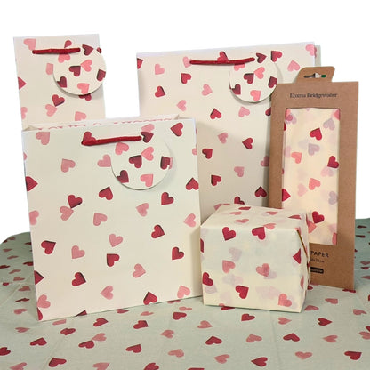 Emma Bridgewater Pink Hearts Medium Gift Bag Gift Wrapping Accessory