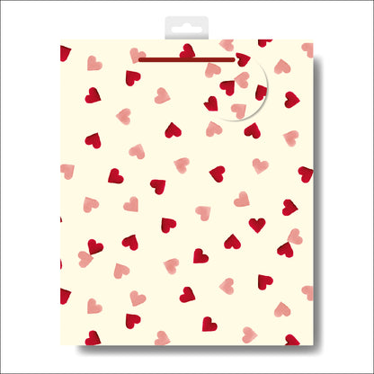 Emma Bridgewater Pink Hearts Large Gift Bag Gift Wrapping Accessory