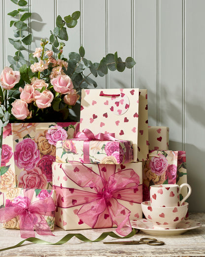 Emma Bridgewater Pink Hearts Large Gift Bag Gift Wrapping Accessory