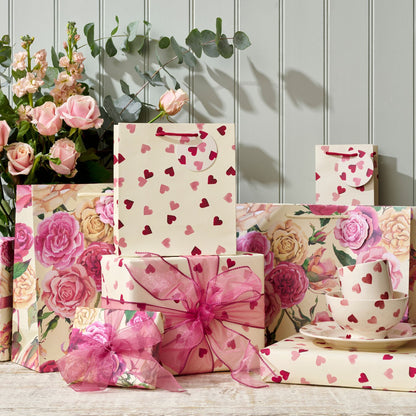 Emma Bridgewater Pink Hearts Large Gift Bag Gift Wrapping Accessory
