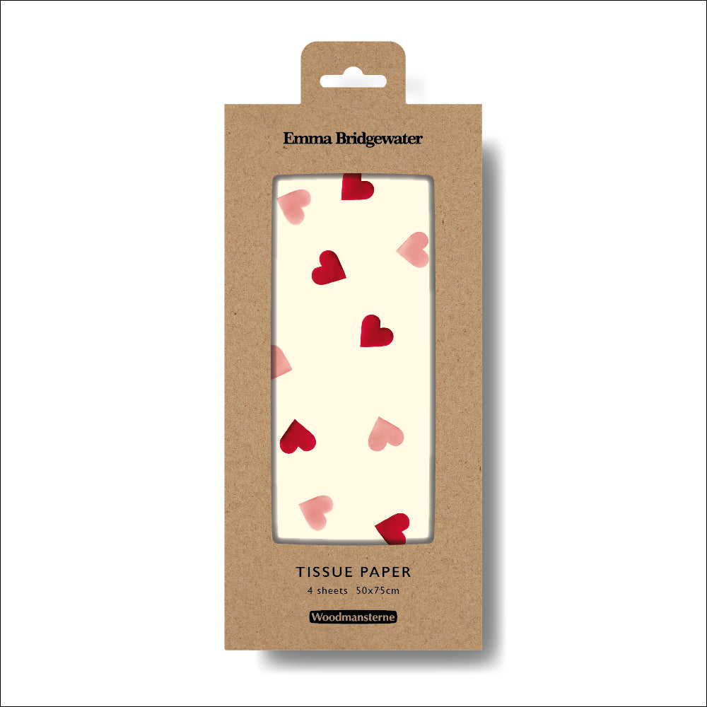 Emma Bridgewater Pink Hearts Tissue Paper Giftwrap Celebration Gift Wrapping