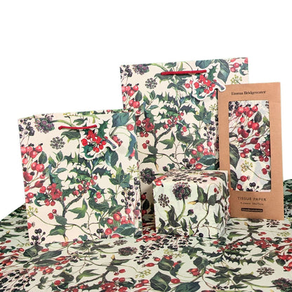 Emma Bridgewater Winter Flowers Medium Gift Bag Christmas Gift Accessory