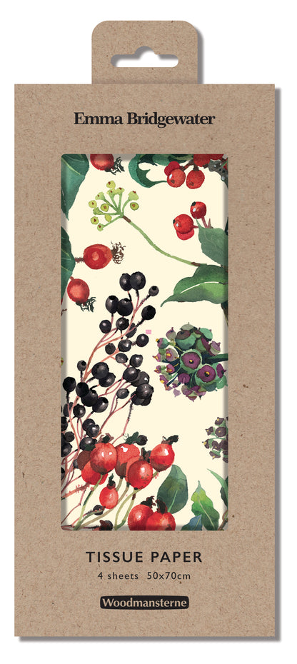 Emma Bridgewater Winter Flowers Tissue Paper Giftwrap Christmas Gift Wrapping