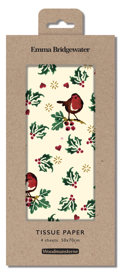 Emma Bridgewater Little Robin Tissue Paper Giftwrap Christmas Gift Wrapping