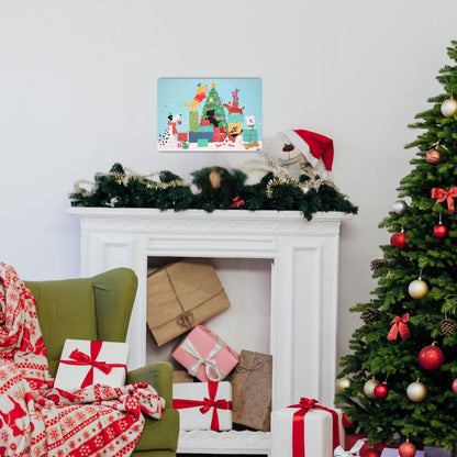 Traditional Picture Advent Calendar Dogs Around Tree Christmas Countdown Gift