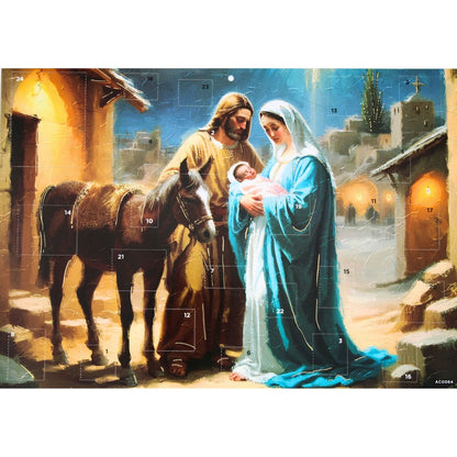 Traditional Picture Advent Calendar Religious Nativity Christmas Countdown Gift