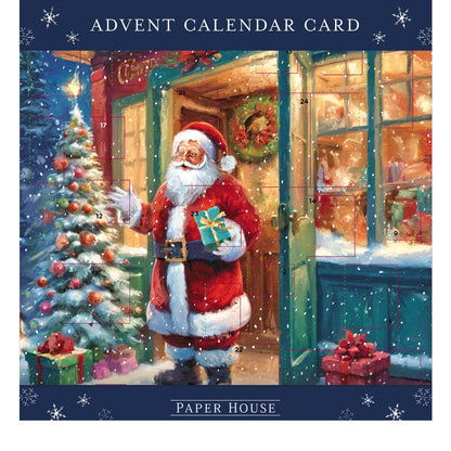 Traditional Picture Advent Calendar Festive Santa Gifts Christmas Countdown Gift
