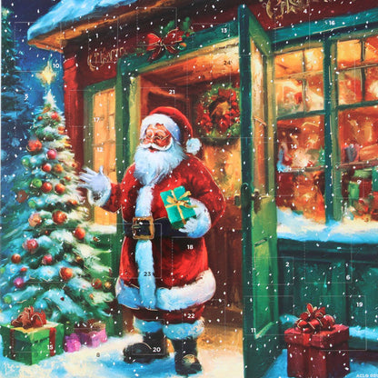 Traditional Picture Advent Calendar Festive Santa Gifts Christmas Countdown Gift