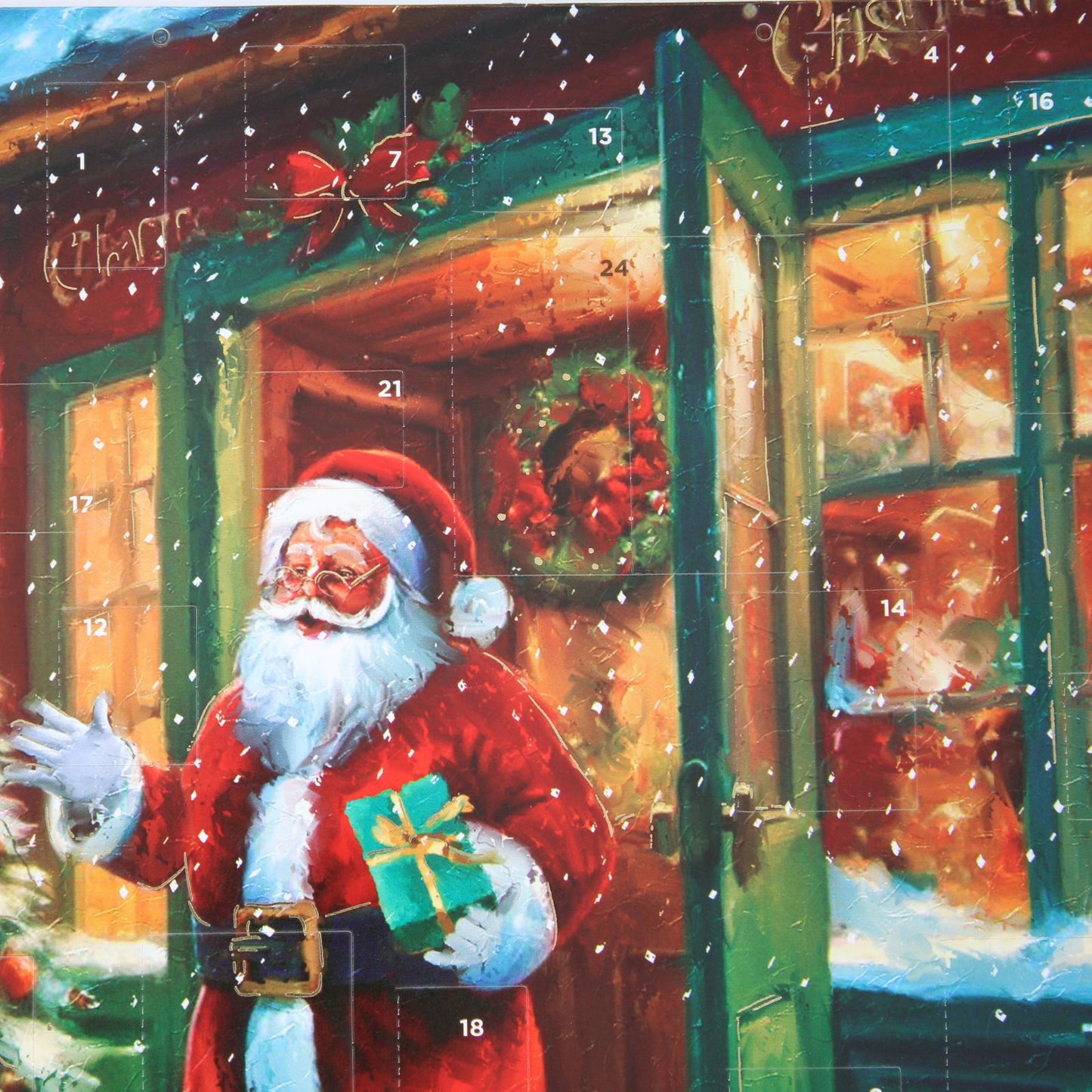 Traditional Picture Advent Calendar Festive Santa Gifts Christmas Countdown Gift