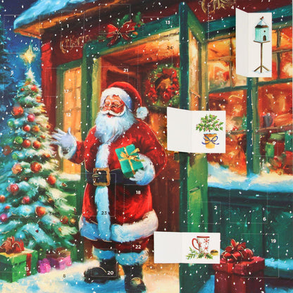 Traditional Picture Advent Calendar Festive Santa Gifts Christmas Countdown Gift