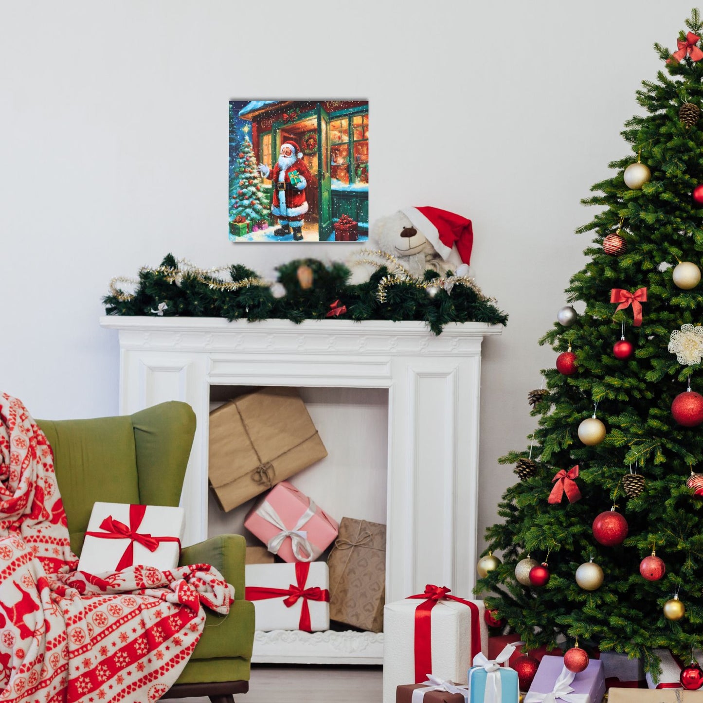 Traditional Picture Advent Calendar Festive Santa Gifts Christmas Countdown Gift