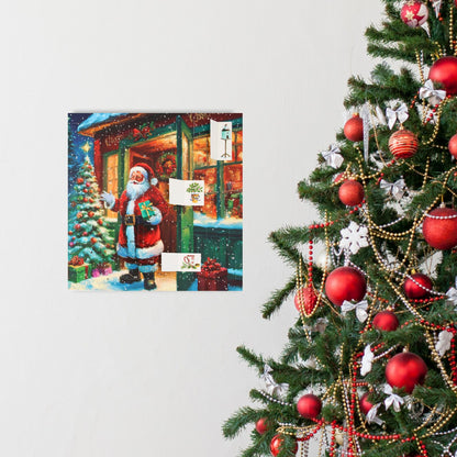 Traditional Picture Advent Calendar Festive Santa Gifts Christmas Countdown Gift