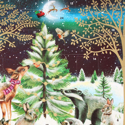 Traditional Picture Advent Calendar Woodland Animals Christmas Countdown Gift