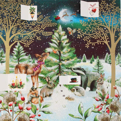Traditional Picture Advent Calendar Woodland Animals Christmas Countdown Gift