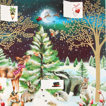 Traditional Picture Advent Calendar Woodland Animals Christmas Countdown Gift