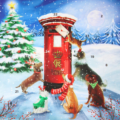 Advent Calendar Christmas Card Cute Festive Dogs Xmas Countdown Greeting Card