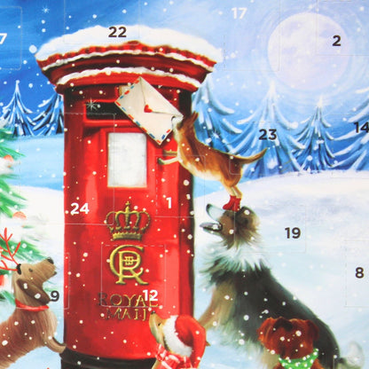 Advent Calendar Christmas Card Cute Festive Dogs Xmas Countdown Greeting Card
