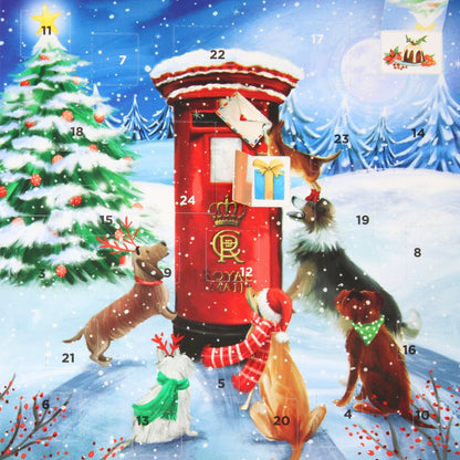 Advent Calendar Christmas Card Cute Festive Dogs Xmas Countdown Greeting Card