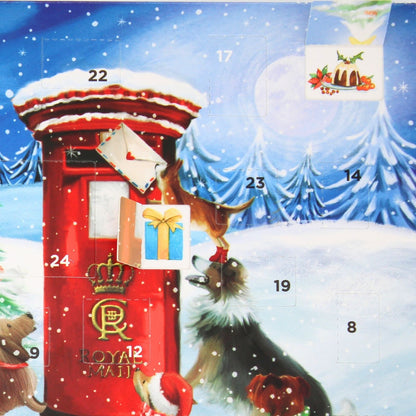 Advent Calendar Christmas Card Cute Festive Dogs Xmas Countdown Greeting Card