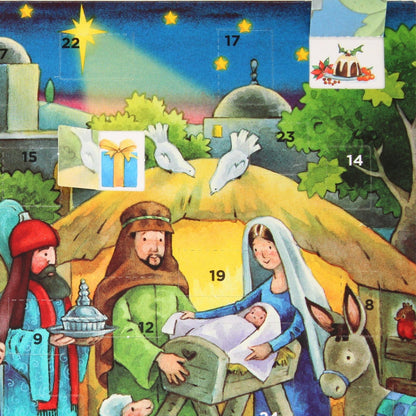 Advent Calendar Christmas Card Religious Nativity Xmas Countdown Greeting Card