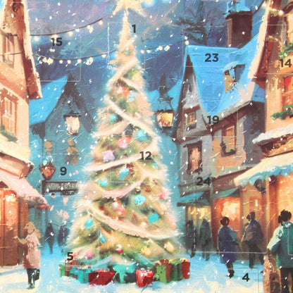 Advent Calendar Christmas Card Village Wonderland Xmas Countdown Greeting Card