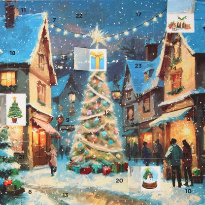 Advent Calendar Christmas Card Village Wonderland Xmas Countdown Greeting Card