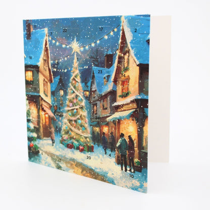 Advent Calendar Christmas Card Village Wonderland Xmas Countdown Greeting Card