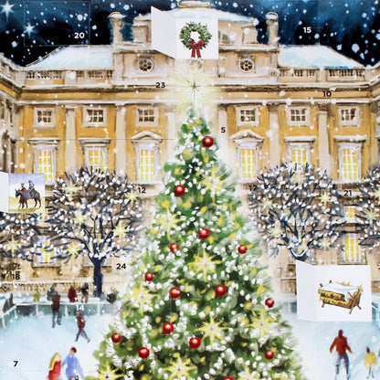 Large Traditional Picture Advent Calendar Ice Skating Christmas Countdown Gift