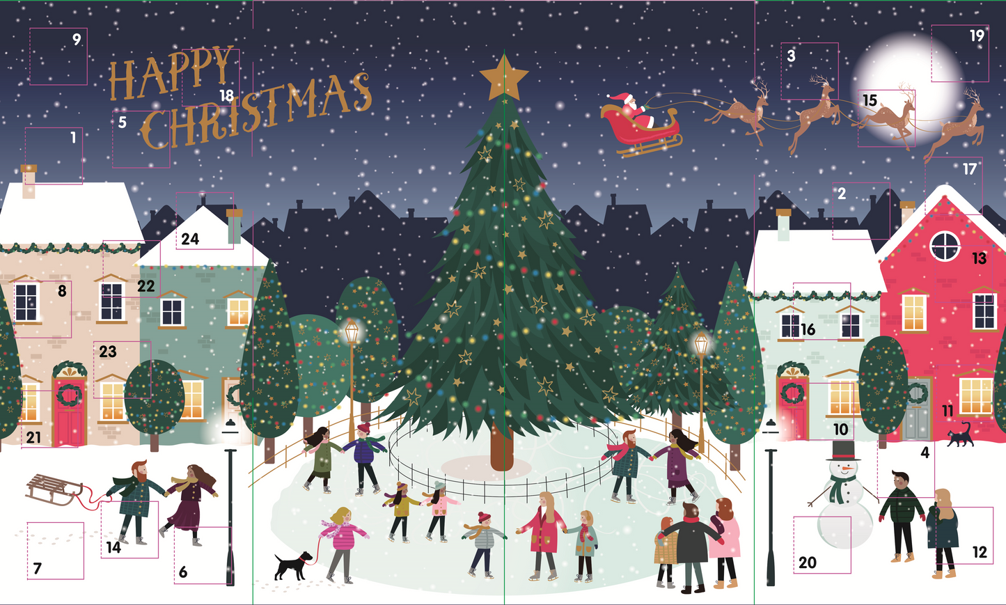 Skating Around The Tree Christmas Advent Calendar