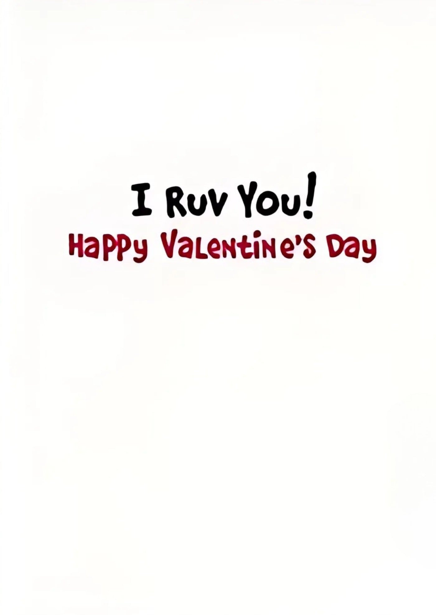 Avanti Valentine's Day Corgi Dog I Ruv You Greeting Card