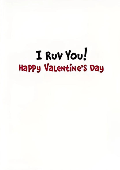 Avanti Valentine's Day Corgi Dog I Ruv You Greeting Card