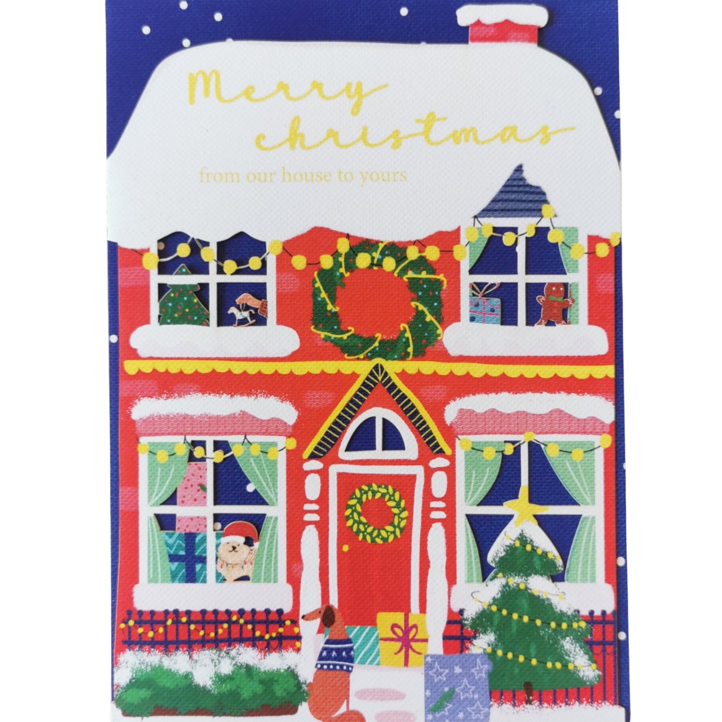 Paper Cut Art From Our House To Yours Laser Cut Christmas Greeting Card