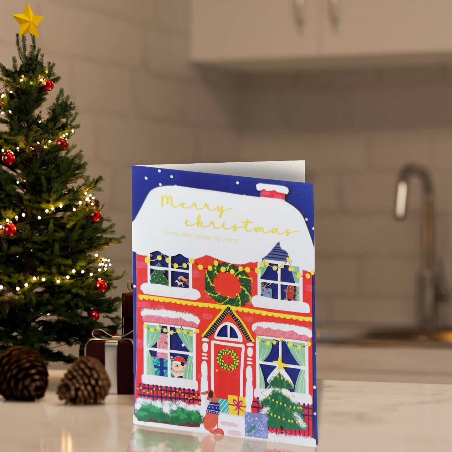 Paper Cut Art From Our House To Yours Laser Cut Christmas Greeting Card