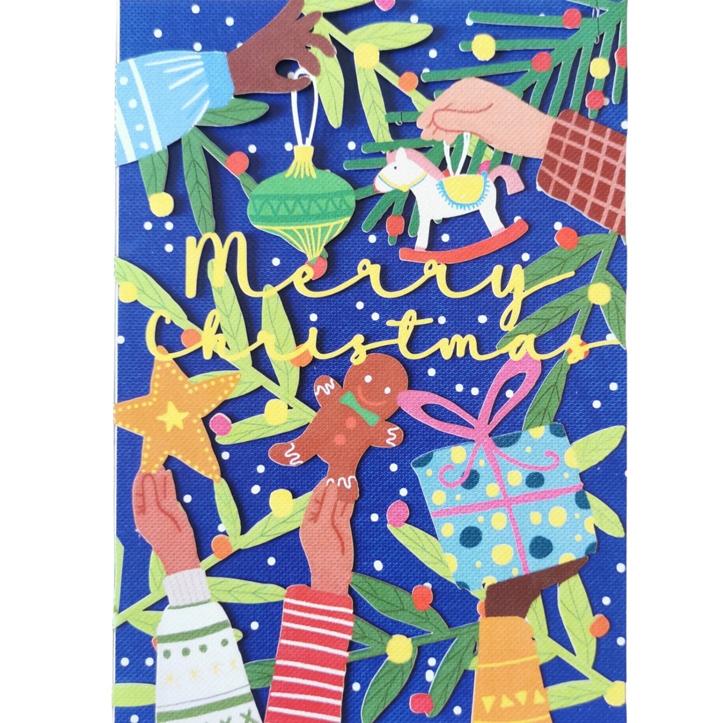 Paper Cut Art Decorating With Unity Laser Cut Christmas Greeting Card