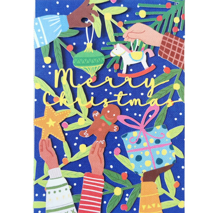 Paper Cut Art Decorating With Unity Laser Cut Christmas Greeting Card