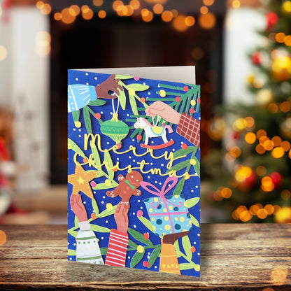 Paper Cut Art Decorating With Unity Laser Cut Christmas Greeting Card